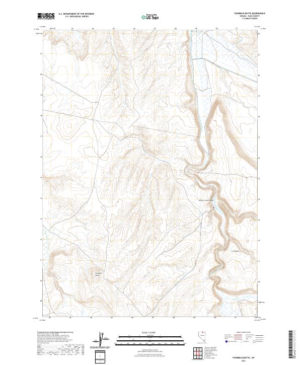 US Topo 7.5-minute map for Fourmile Butte NV
