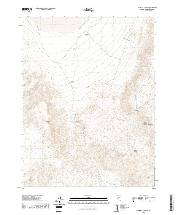 US Topo 7.5-minute map for Fourmile Canyon NV