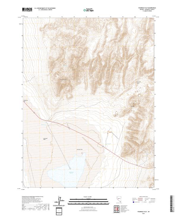 US Topo 7.5-minute map for Fourmile Flat NV
