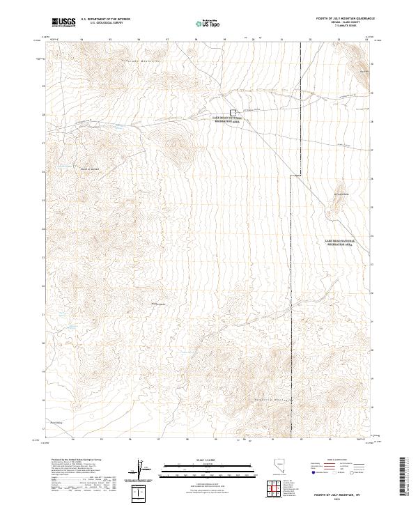 US Topo 7.5-minute map for Fourth of July Mountain NV