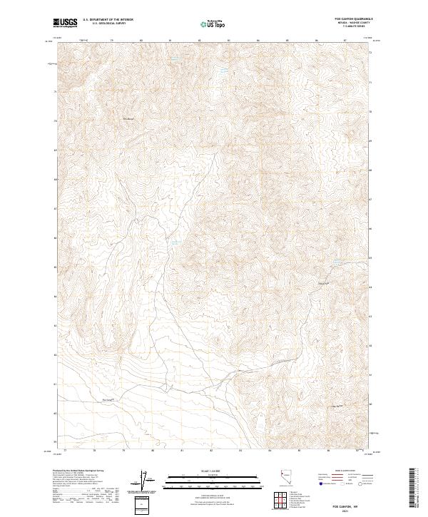 US Topo 7.5-minute map for Fox Canyon NV
