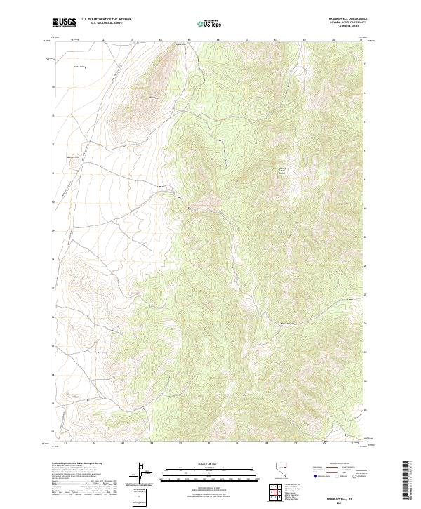 US Topo 7.5-minute map for Franks Well NV