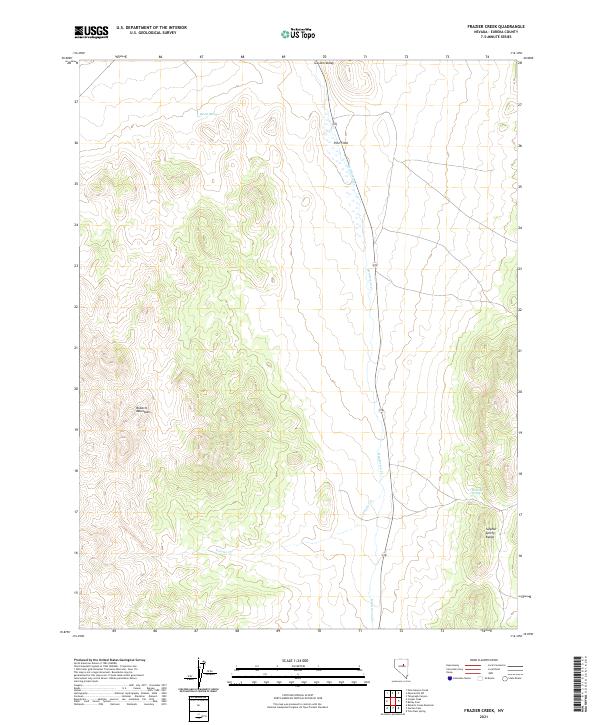 US Topo 7.5-minute map for Frazier Creek NV