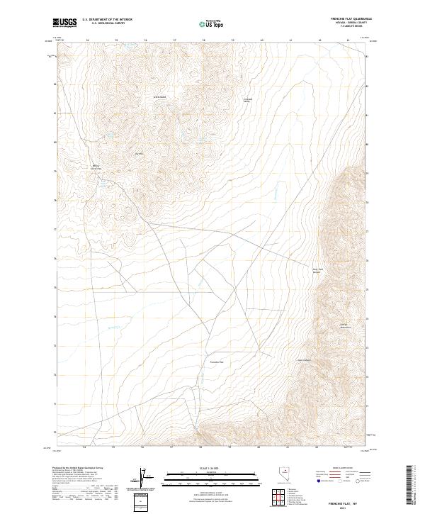 US Topo 7.5-minute map for Frenchie Flat NV
