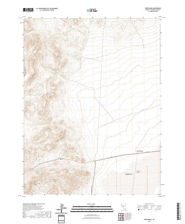 US Topo 7.5-minute map for Frenchman NV