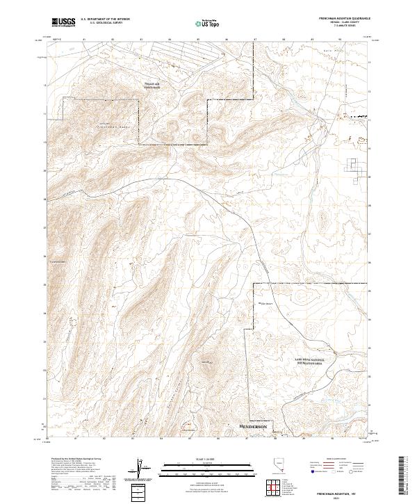 US Topo 7.5-minute map for Frenchman Mountain NV