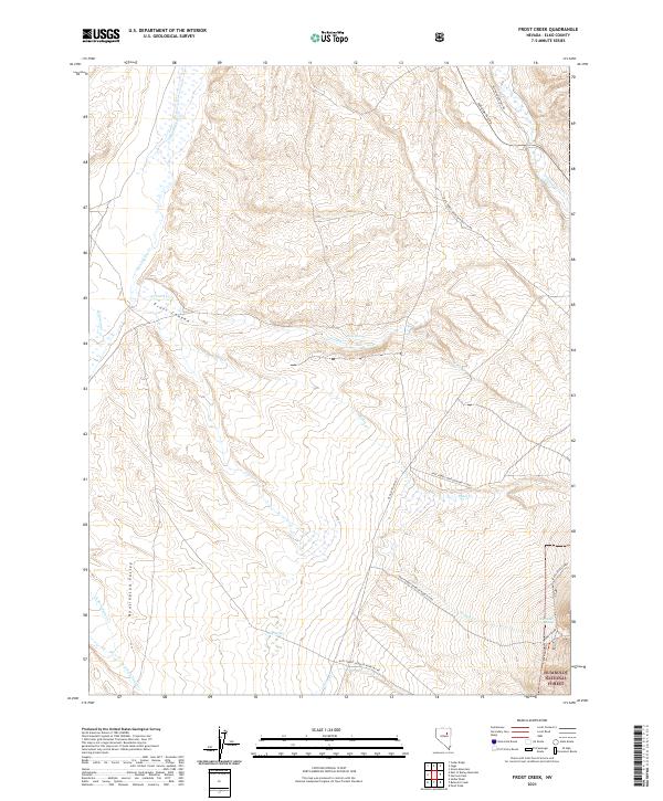 US Topo 7.5-minute map for Frost Creek NV