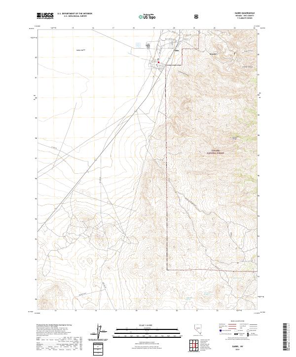 US Topo 7.5-minute map for Gabbs NV