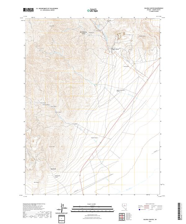 US Topo 7.5-minute map for Galena Canyon NV