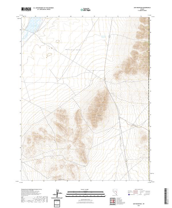 US Topo 7.5-minute map for Gap Mountain NV