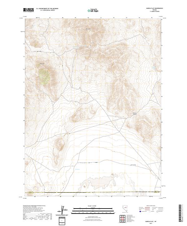 US Topo 7.5-minute map for Garcia Flat NV
