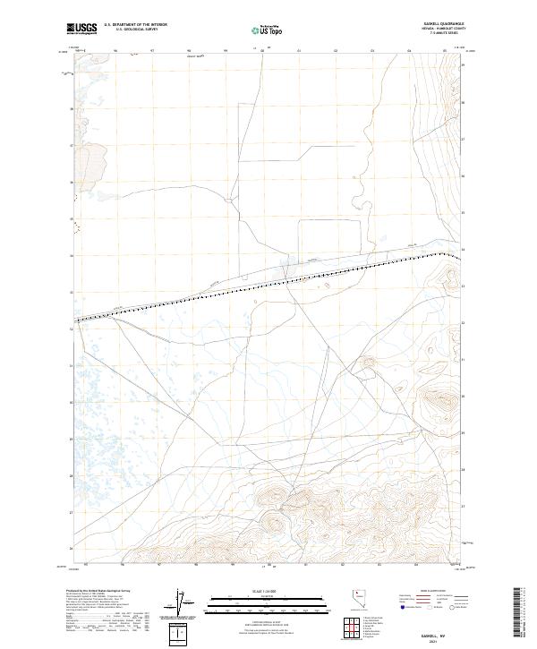 US Topo 7.5-minute map for Gaskell NV