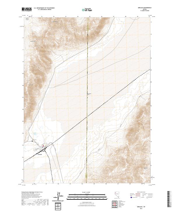 US Topo 7.5-minute map for Gerlach NV