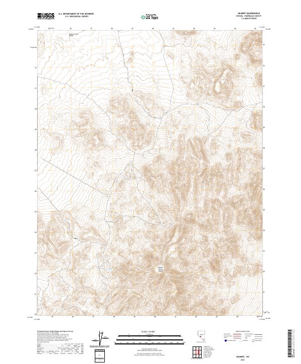 US Topo 7.5-minute map for Gilbert NV
