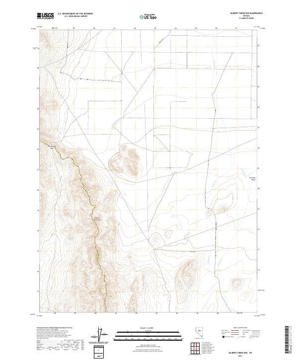 US Topo 7.5-minute map for Gilbert Creek NW NV