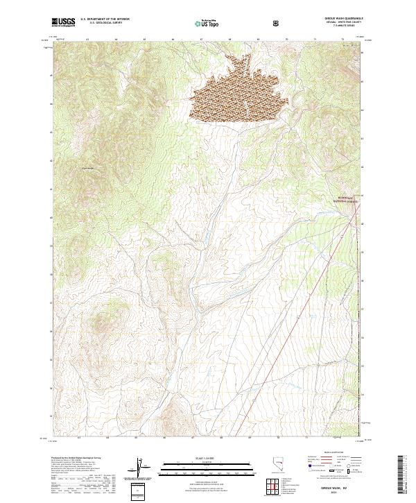 US Topo 7.5-minute map for Giroux Wash NV