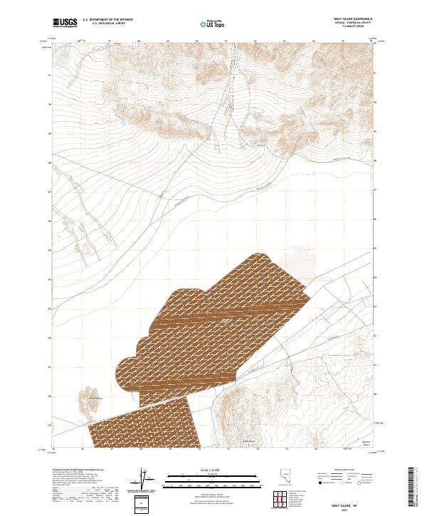 US Topo 7.5-minute map for Goat Island NV