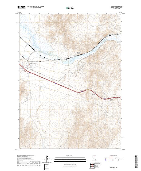 US Topo 7.5-minute map for Golconda NV