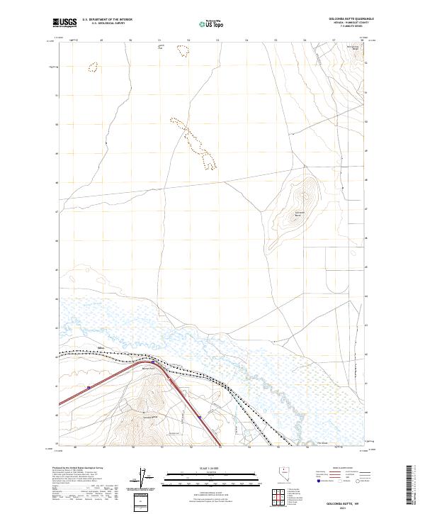 US Topo 7.5-minute map for Golconda Butte NV