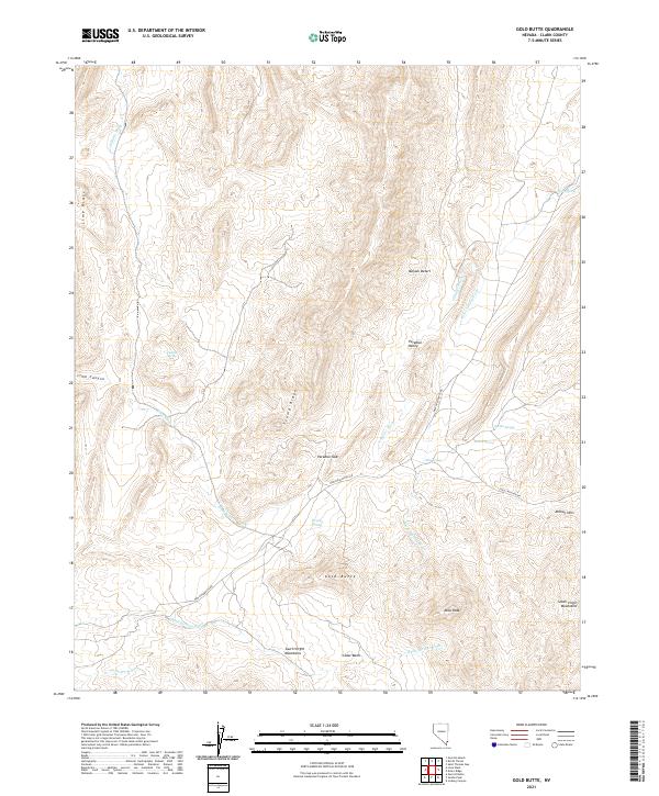 US Topo 7.5-minute map for Gold Butte NV