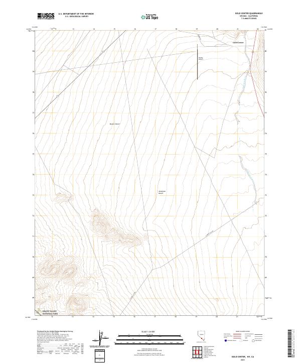 US Topo 7.5-minute map for Gold Center NVCA