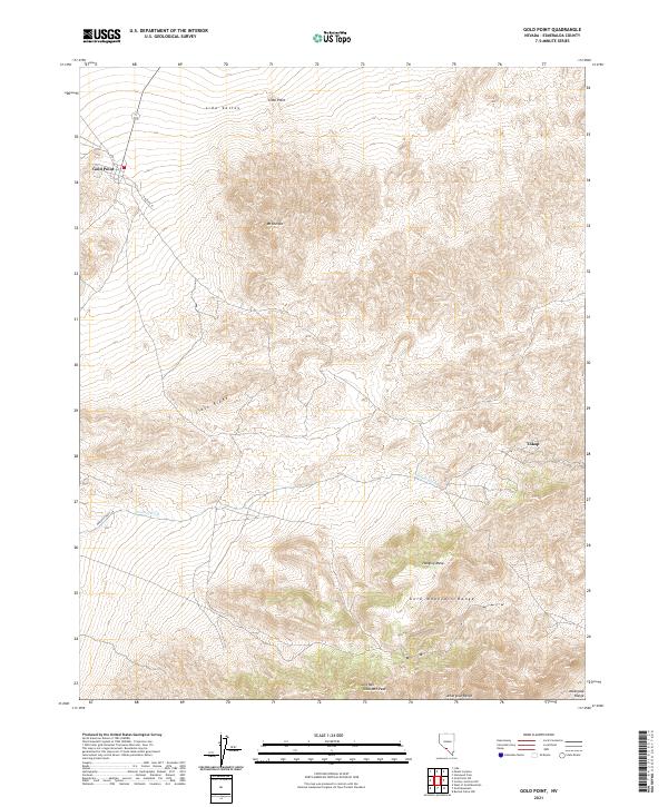US Topo 7.5-minute map for Gold Point NV