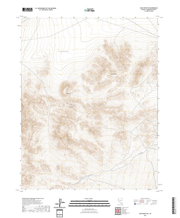 US Topo 7.5-minute map for Gold Point SW NV