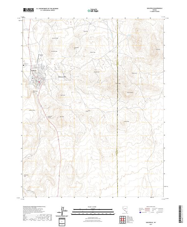 US Topo 7.5-minute map for Goldfield NV