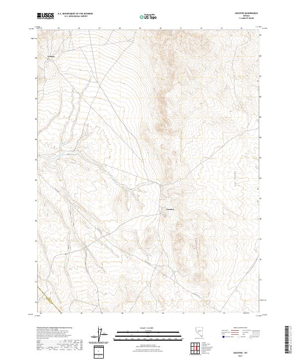 US Topo 7.5-minute map for Goldyke NV