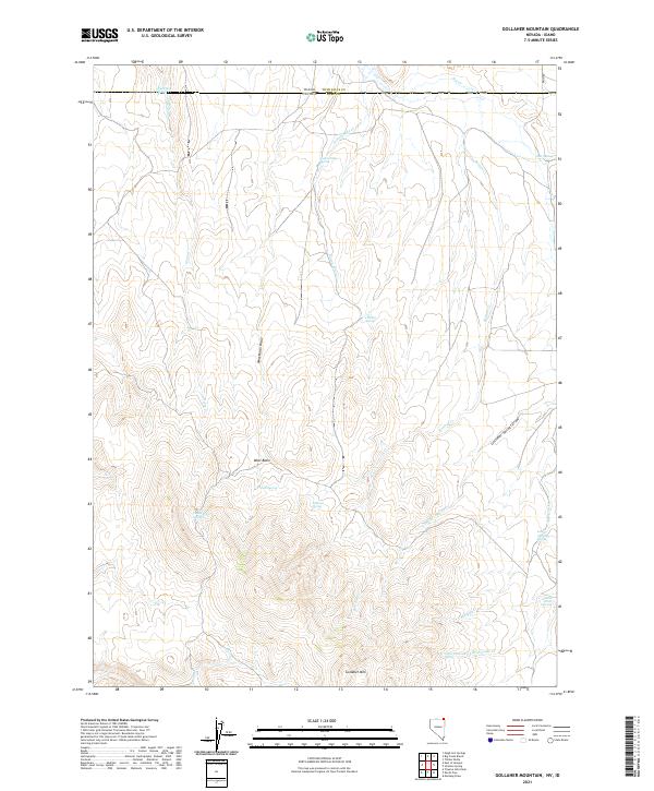 US Topo 7.5-minute map for Gollaher Mountain NVID