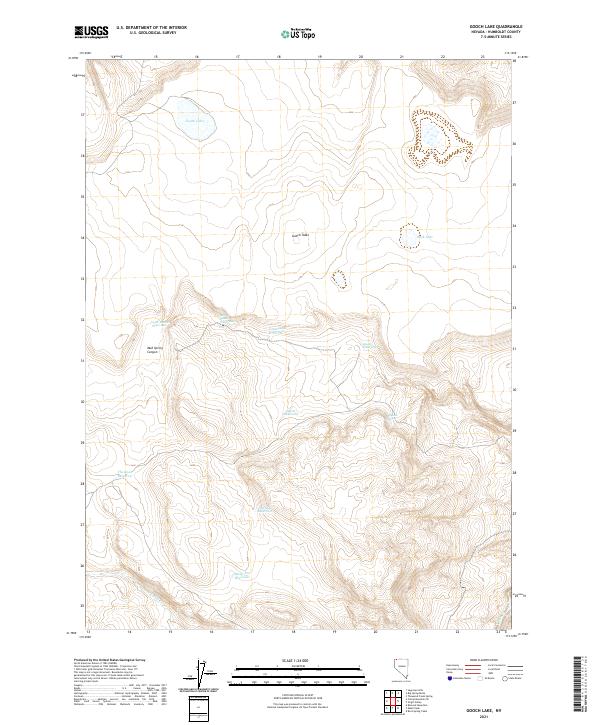 US Topo 7.5-minute map for Gooch Lake NV