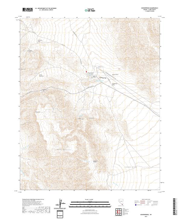 US Topo 7.5-minute map for Goodsprings NV