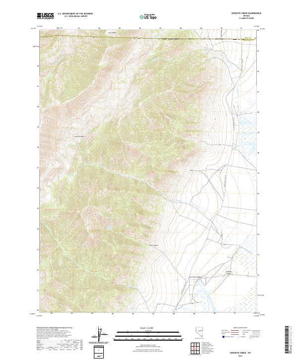 US Topo 7.5-minute map for Goshute Creek NV