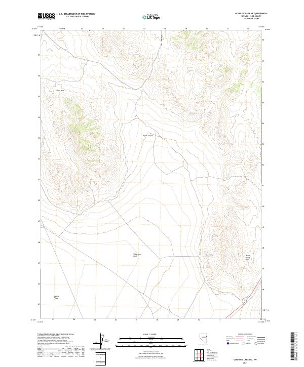 US Topo 7.5-minute map for Goshute Lake NE NV