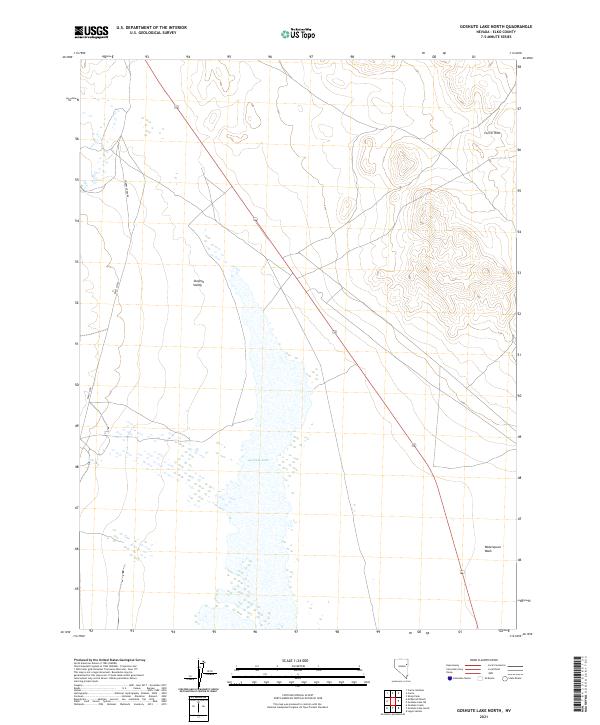 US Topo 7.5-minute map for Goshute Lake North NV