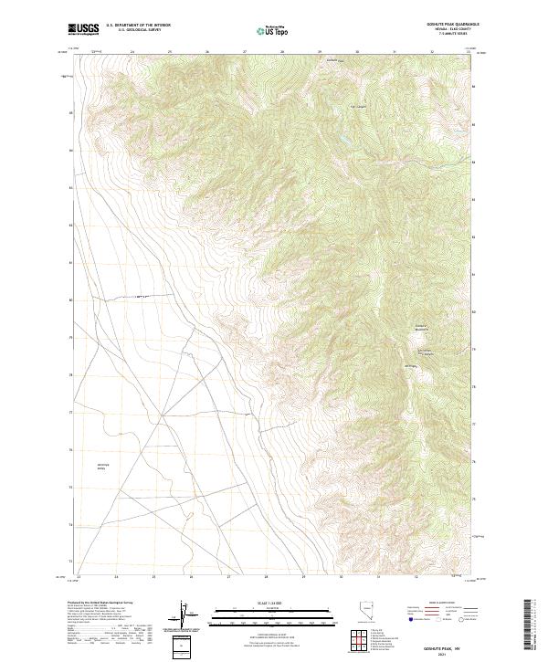 US Topo 7.5-minute map for Goshute Peak NV