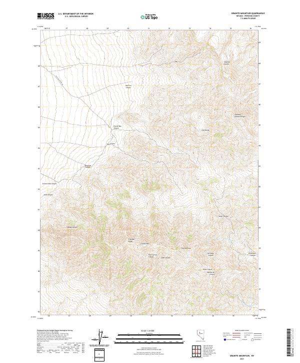 US Topo 7.5-minute map for Granite Mountain NV