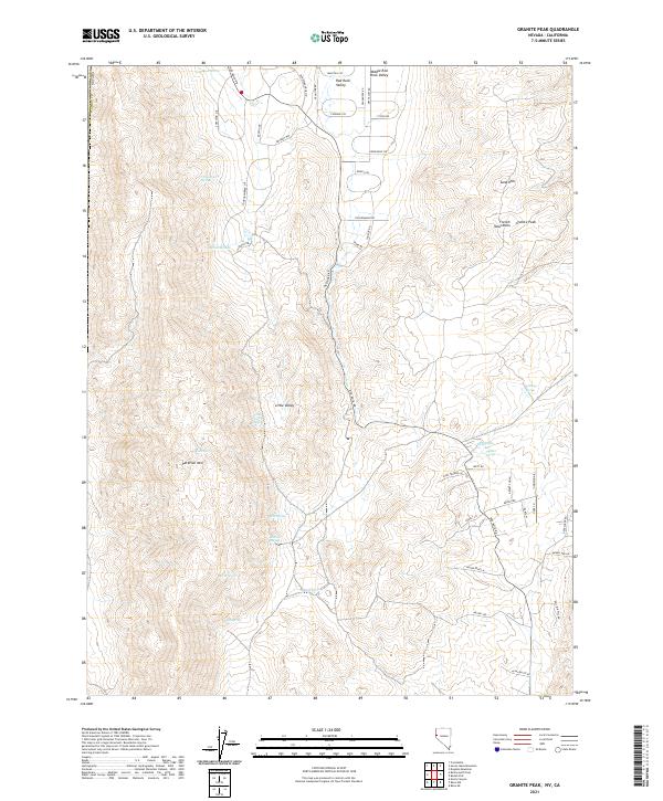 US Topo 7.5-minute map for Granite Peak NVCA