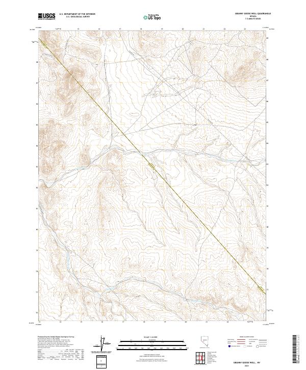 US Topo 7.5-minute map for Granny Goose Well NV