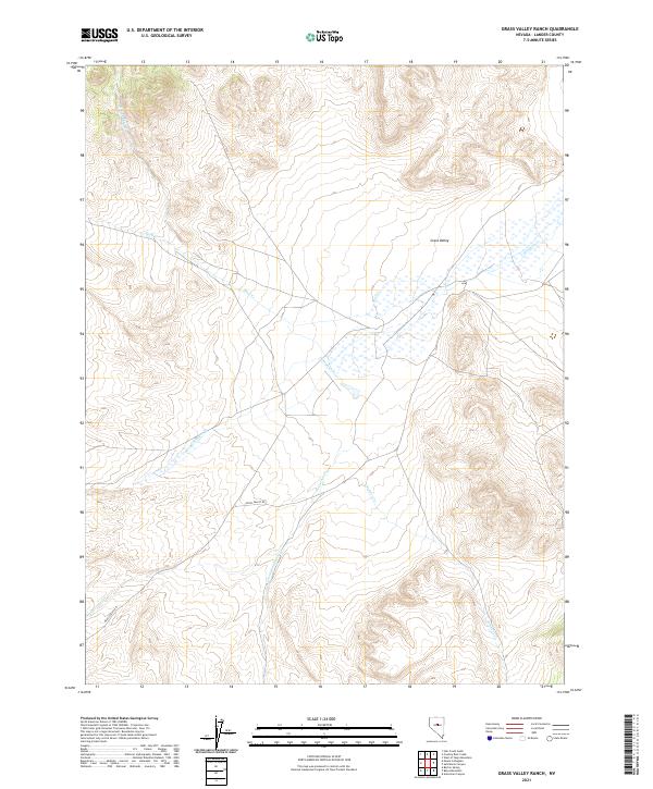 US Topo 7.5-minute map for Grass Valley Ranch NV