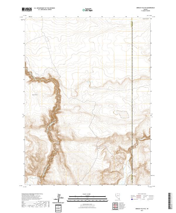 US Topo 7.5-minute map for Greeley Flat SE NV