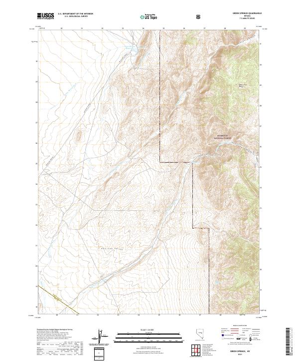 US Topo 7.5-minute map for Green Springs NV