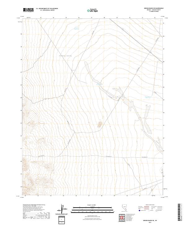 US Topo 7.5-minute map for Groom Range NE NV