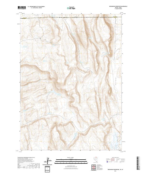 US Topo 7.5-minute map for Groundhog Reservoir NVID