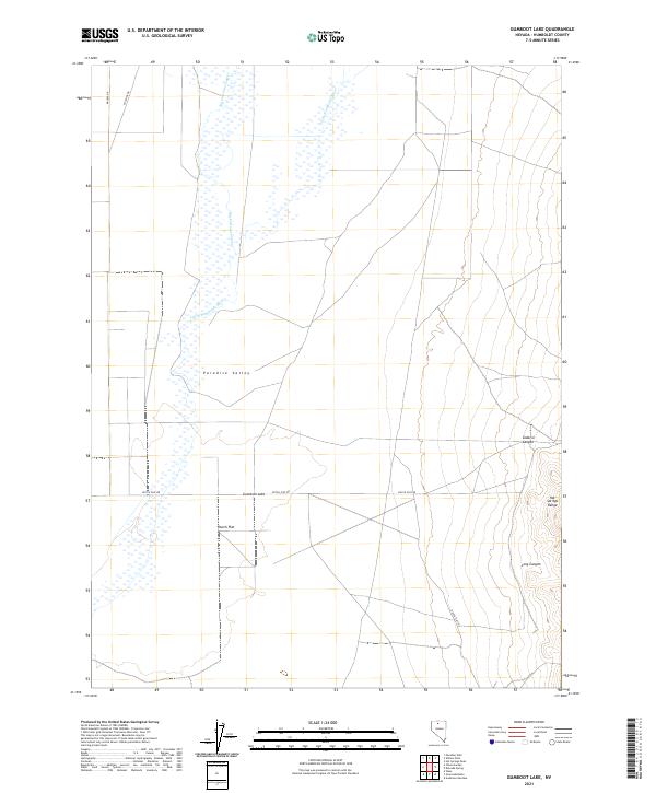 US Topo 7.5-minute map for Gumboot Lake NV