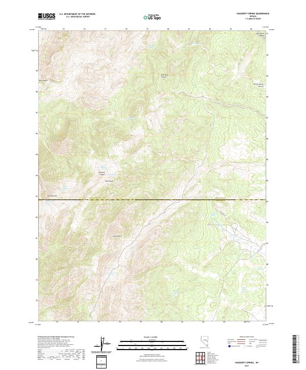 US Topo 7.5-minute map for Haggerty Spring NV