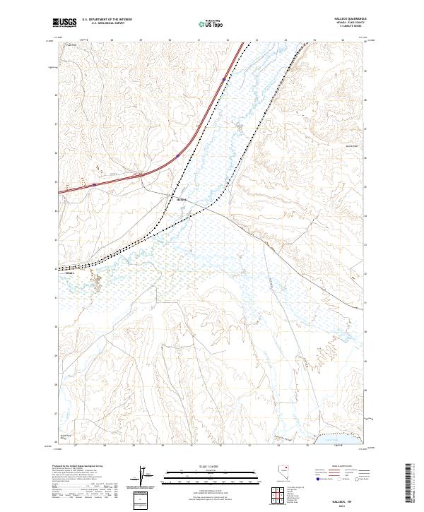 US Topo 7.5-minute map for Halleck NV