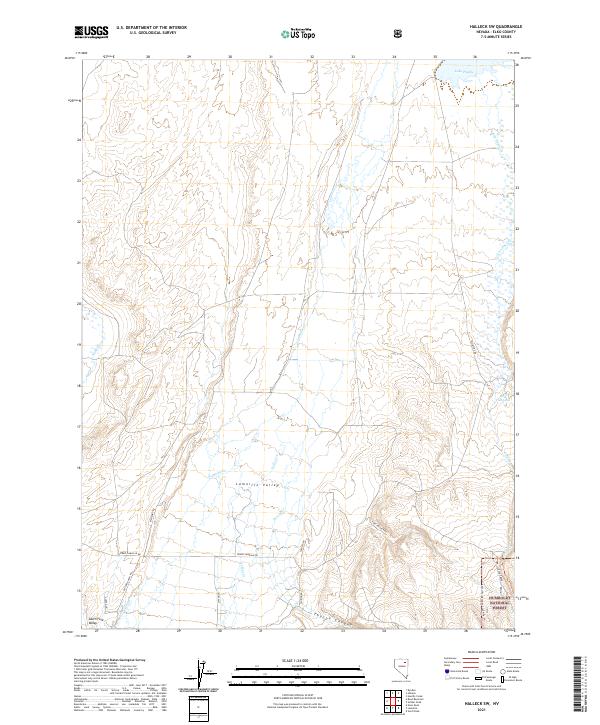 US Topo 7.5-minute map for Halleck SW NV