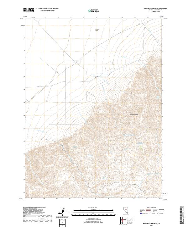 US Topo 7.5-minute map for Hand-me-down Creek NV
