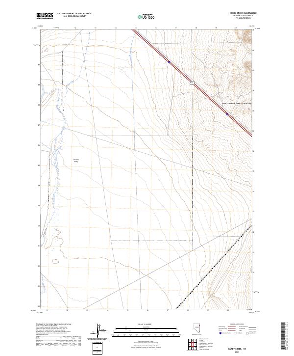 US Topo 7.5-minute map for Hardy Creek NV